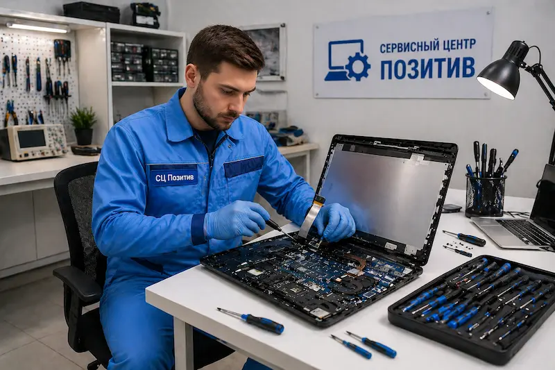 Замена шлейфа матрицы ноутбука в Петергофе