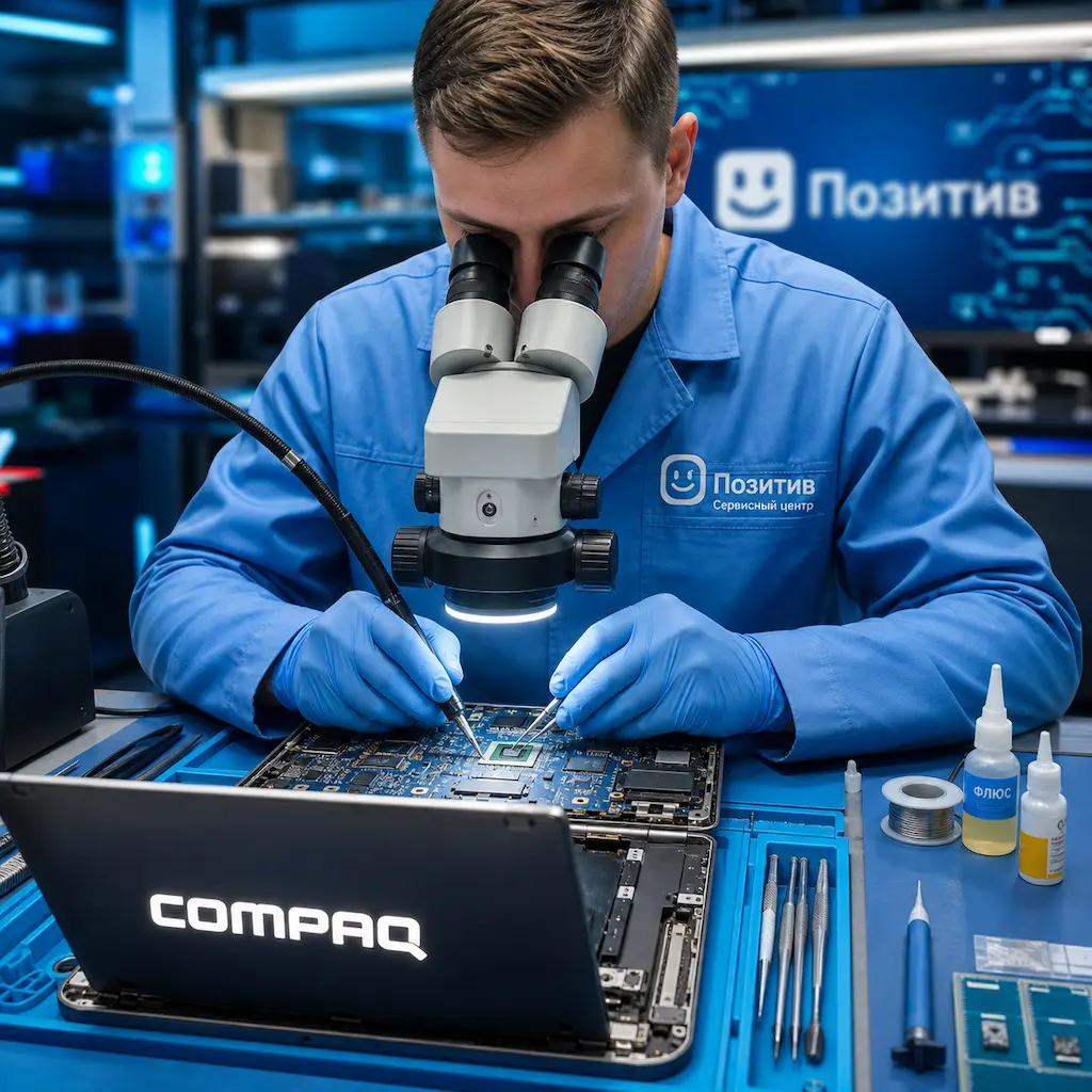 Замена видеокарты ноутбука Compaq в Петергофе