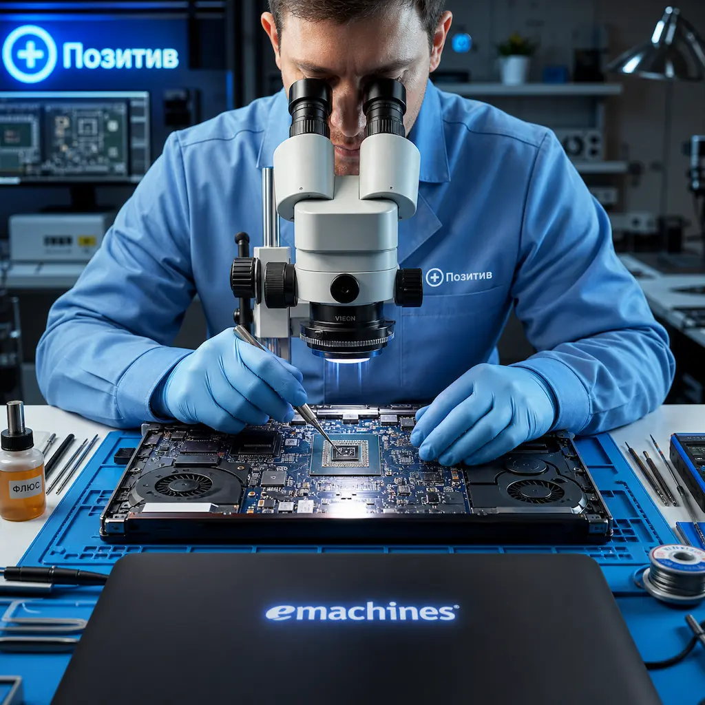 Замена видеокарты ноутбука Emachines в Петергофе