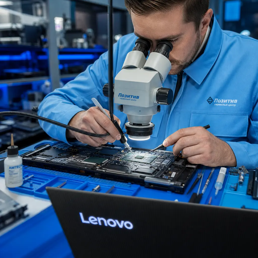 Замена видеокарты ноутбука Lenovo в Петергофе
