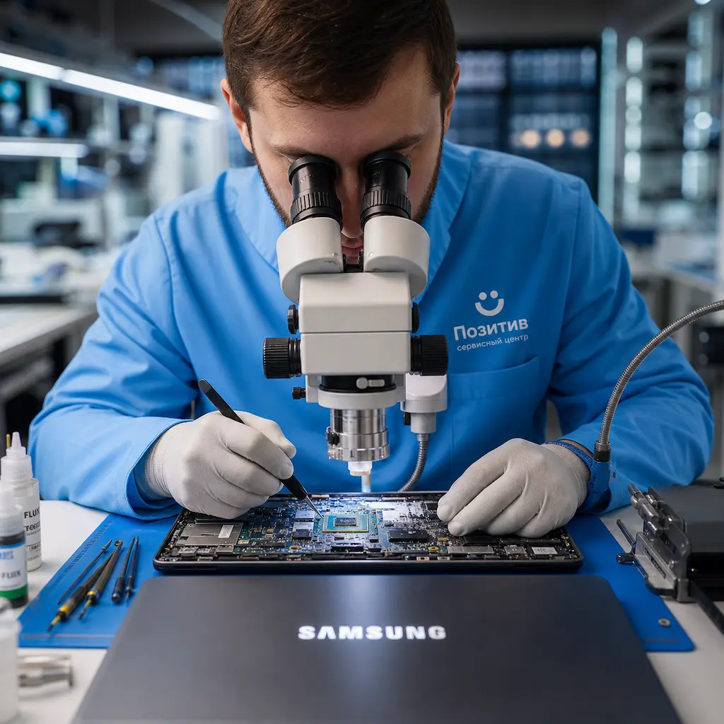 Замена видеокарты ноутбука Samsung в Петергофе