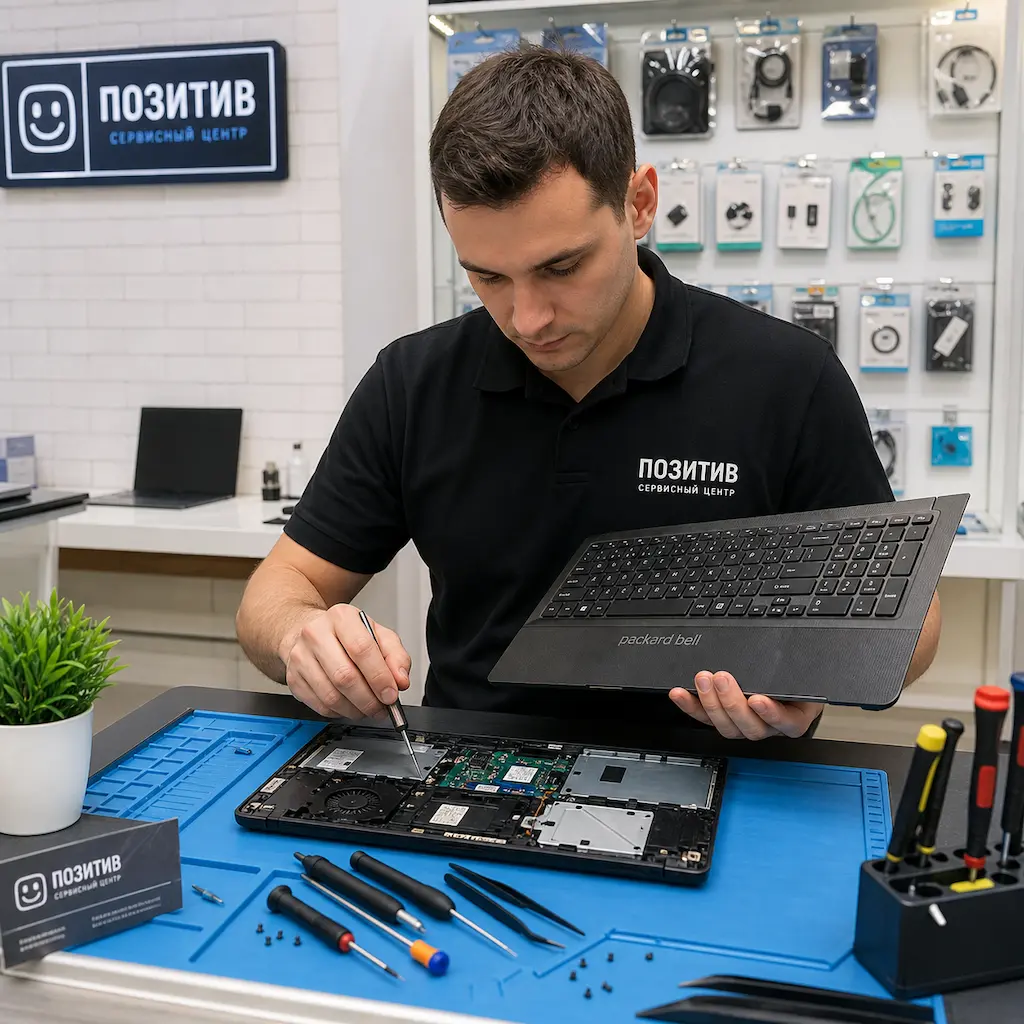заменить клавиатуру на ноутбуке Packard Bell в Петергофе