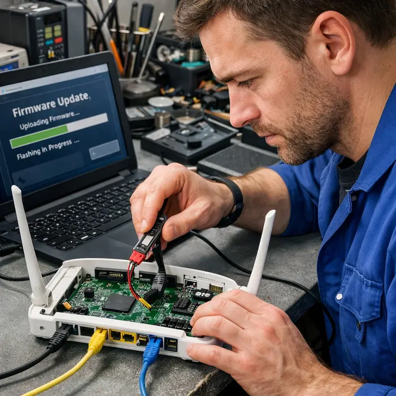 Обновление прошивки роутера в Петергофе