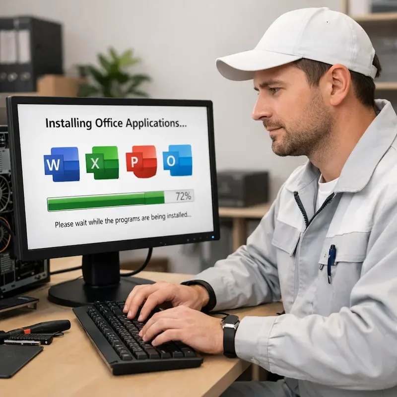 установка офисных программ на компьютер в Петергофе