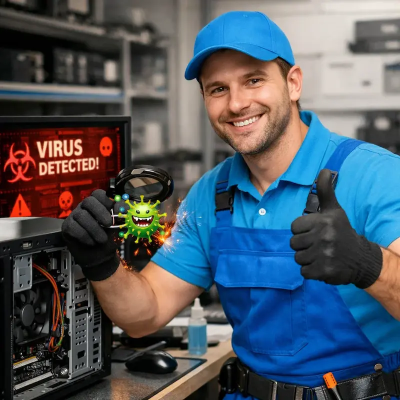 Удаление вирусов с компьютера в Петергофе